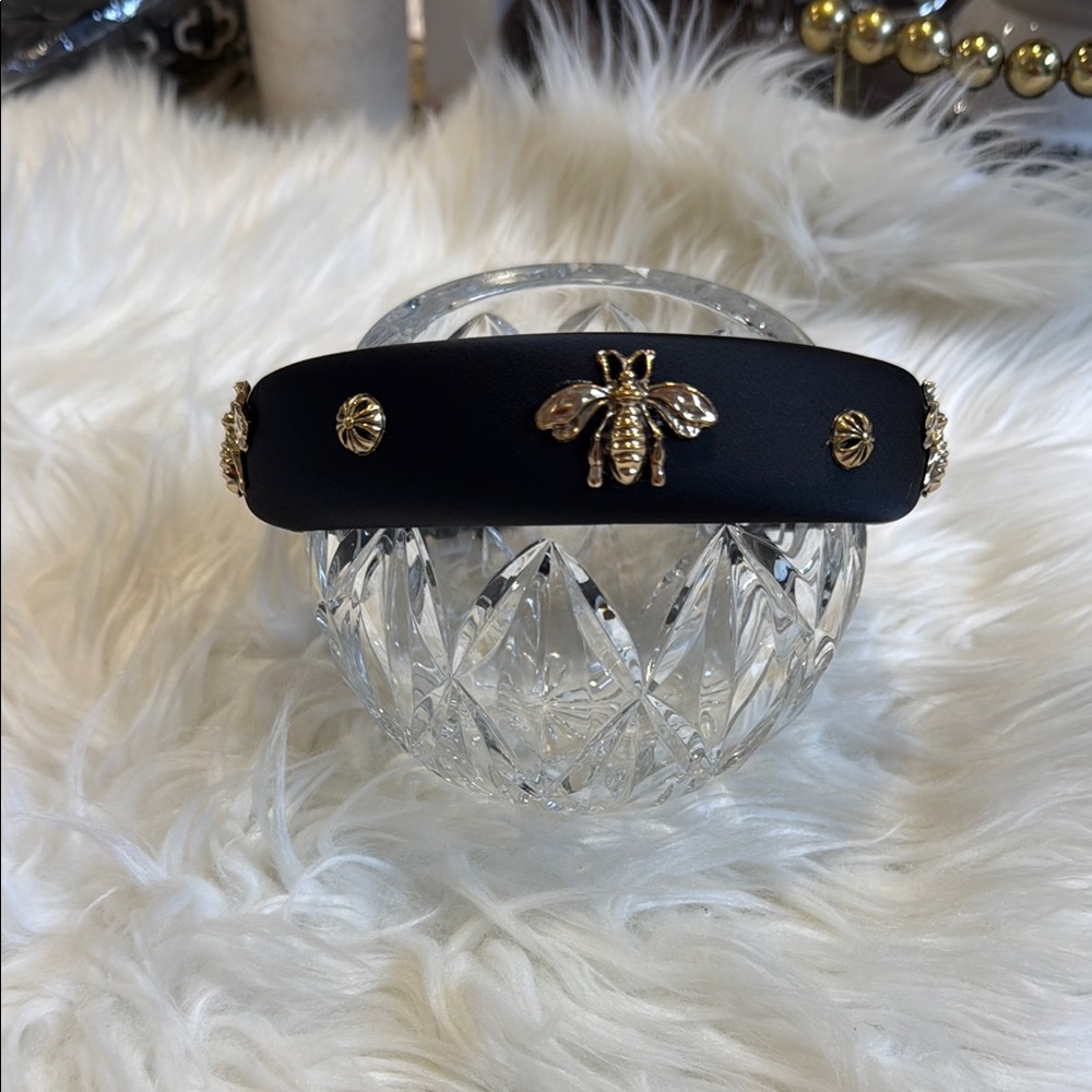 Black and Gold Bee Embellished Hairband